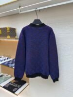 LOUIS VUITTON Jacquard Knitted Coat with Grating Effect - Image 9