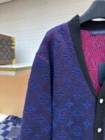 LOUIS VUITTON Jacquard Knitted Coat with Grating Effect - Image 7