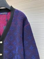 LOUIS VUITTON Jacquard Knitted Coat with Grating Effect - Image 6