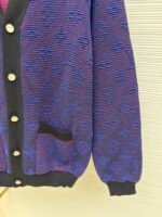 LOUIS VUITTON Jacquard Knitted Coat with Grating Effect - Image 4