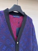 LOUIS VUITTON Jacquard Knitted Coat with Grating Effect - Image 3