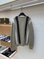 CELINE contrasting mohair cardigan - Image 2