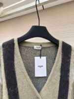 CELINE contrasting mohair cardigan - Image 9