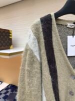 CELINE contrasting mohair cardigan - Image 8