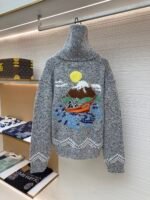 LOUIS VUITTON Nigo Series Zipper Knitted Waist Jacket - Image 3