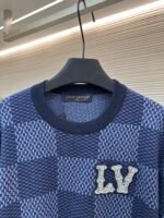 LOUIS VUITTON plaid nail bead wool woven short sleeved shirt - Image 2