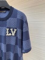 LOUIS VUITTON plaid nail bead wool woven short sleeved shirt - Image 8