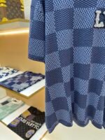 LOUIS VUITTON plaid nail bead wool woven short sleeved shirt - Image 7