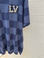 LOUIS VUITTON plaid nail bead wool woven short sleeved shirt - Image 6