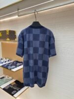 LOUIS VUITTON plaid nail bead wool woven short sleeved shirt - Image 5