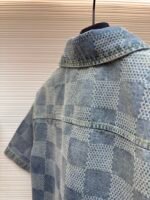 LOUIS VUITTON checkerboard blue denim short sleeved shirt - Image 3