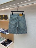 LOUIS VUITTON checkerboard denim shorts - Image 2