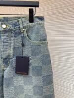 LOUIS VUITTON checkerboard denim shorts - Image 7