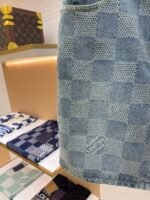LOUIS VUITTON checkerboard denim shorts - Image 6