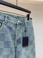 LOUIS VUITTON checkerboard denim shorts - Image 4