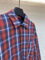 Balenciaga plaid double layered shirt jacket - Image 4