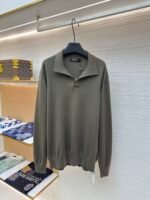 Loro Piana Seagull Collar Polo Long Sleeve Shirt