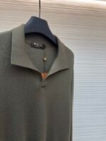 Loro Piana Seagull Collar Polo Long Sleeve Shirt - Image 4