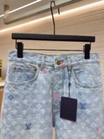 LOUIS VUITTON colorful letter jacquard denim pants - Image 9