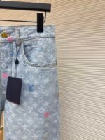 LOUIS VUITTON colorful letter jacquard denim pants - Image 7