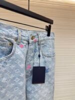LOUIS VUITTON colorful letter jacquard denim pants - Image 4