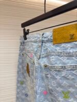 LOUIS VUITTON colorful letter jacquard denim pants - Image 3