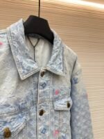 LOUIS VUITTON colored letter jacquard denim jacket - Image 4