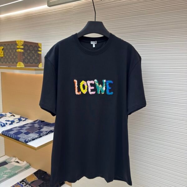 Loewe Color Knitted Embroidery T-shirt