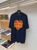 LOUIS VUITTON Jacquard Heart Pattern Short Sleeve
