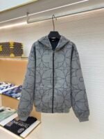 LOUIS VUITTON Circle Flower Double sided Woolen Coat