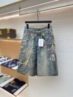 Acne Studios Chain 3D Printed Straight Shorts