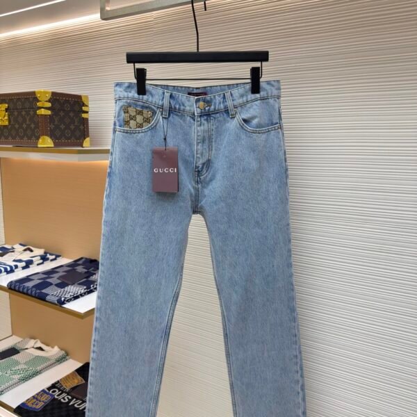 GUCCI pocket printed straight leg jeans