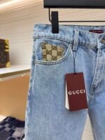 GUCCI pocket printed straight leg jeans - Image 9
