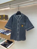 LOUIS VUITTON Pocket Logo Grid Short Sleeve