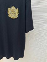 LOUIS VUITTON Gold Thread Dog Badge T-shirt - Image 5