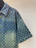 LOUIS VUITTON Gradient Jacquard Denim Short sleeved Shirt - Image 7