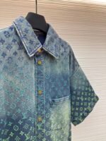 LOUIS VUITTON Gradient Jacquard Denim Short sleeved Shirt - Image 4