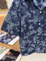 LOUIS VUITTON floral embroidered letter short sleeved shirt - Image 6