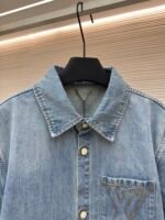 LOUIS VUITTON logo denim short sleeved jacket - Image 9