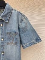 LOUIS VUITTON logo denim short sleeved jacket - Image 7