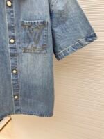 LOUIS VUITTON logo denim short sleeved jacket - Image 5