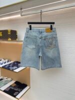 LOUIS VUITTON logo denim shorts - Image 2
