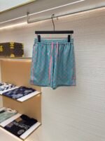 LOUIS VUITTON Jacquard Full Printed Mulberry Silk Drawstring Shorts