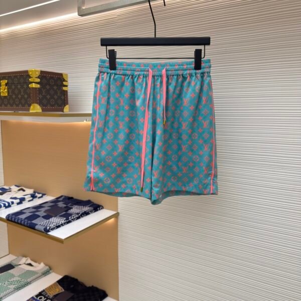 LOUIS VUITTON Jacquard Full Printed Mulberry Silk Drawstring Shorts