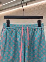 LOUIS VUITTON Jacquard Full Printed Mulberry Silk Drawstring Shorts - Image 3