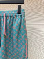 LOUIS VUITTON Jacquard Full Printed Mulberry Silk Drawstring Shorts - Image 5