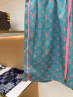 LOUIS VUITTON Jacquard Full Printed Mulberry Silk Drawstring Shorts - Image 6