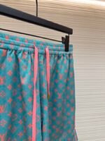 LOUIS VUITTON Jacquard Full Printed Mulberry Silk Drawstring Shorts - Image 8