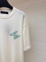 LOUIS VUITTON Decorative Details Beads Woolen Short Sleeves - Image 3