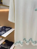 LOUIS VUITTON Decorative Details Beads Woolen Short Sleeves - Image 4